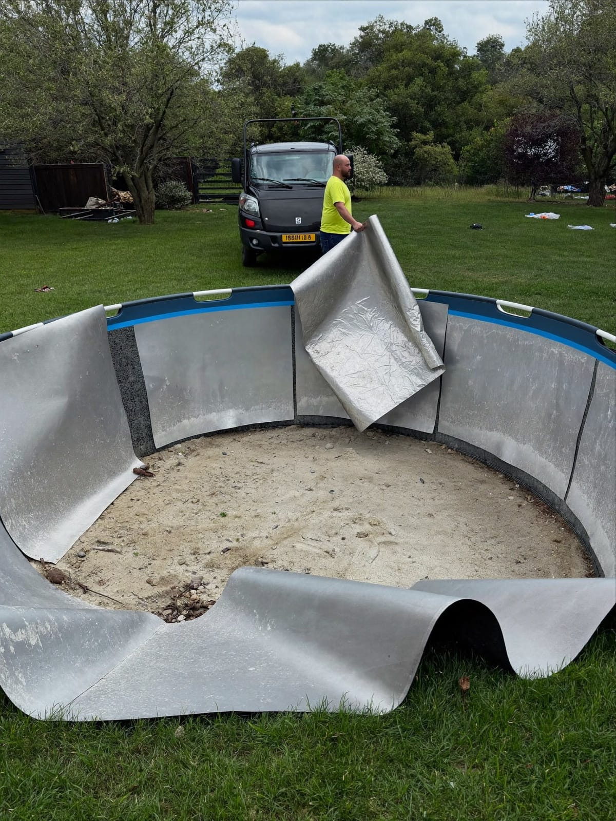 Above ground pool removal job in Charlotte, NC