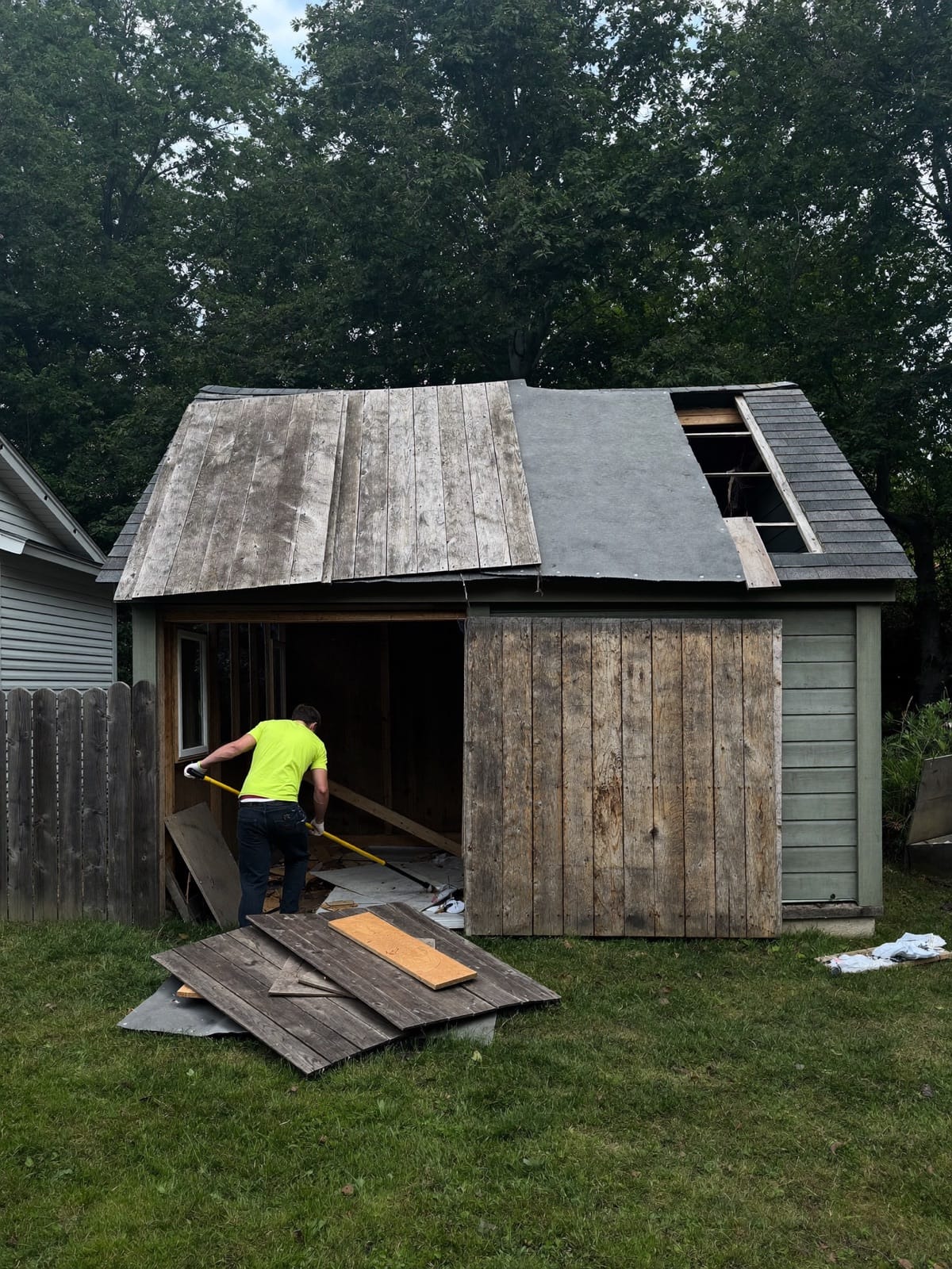 Shed removal job in Charlotte, NC