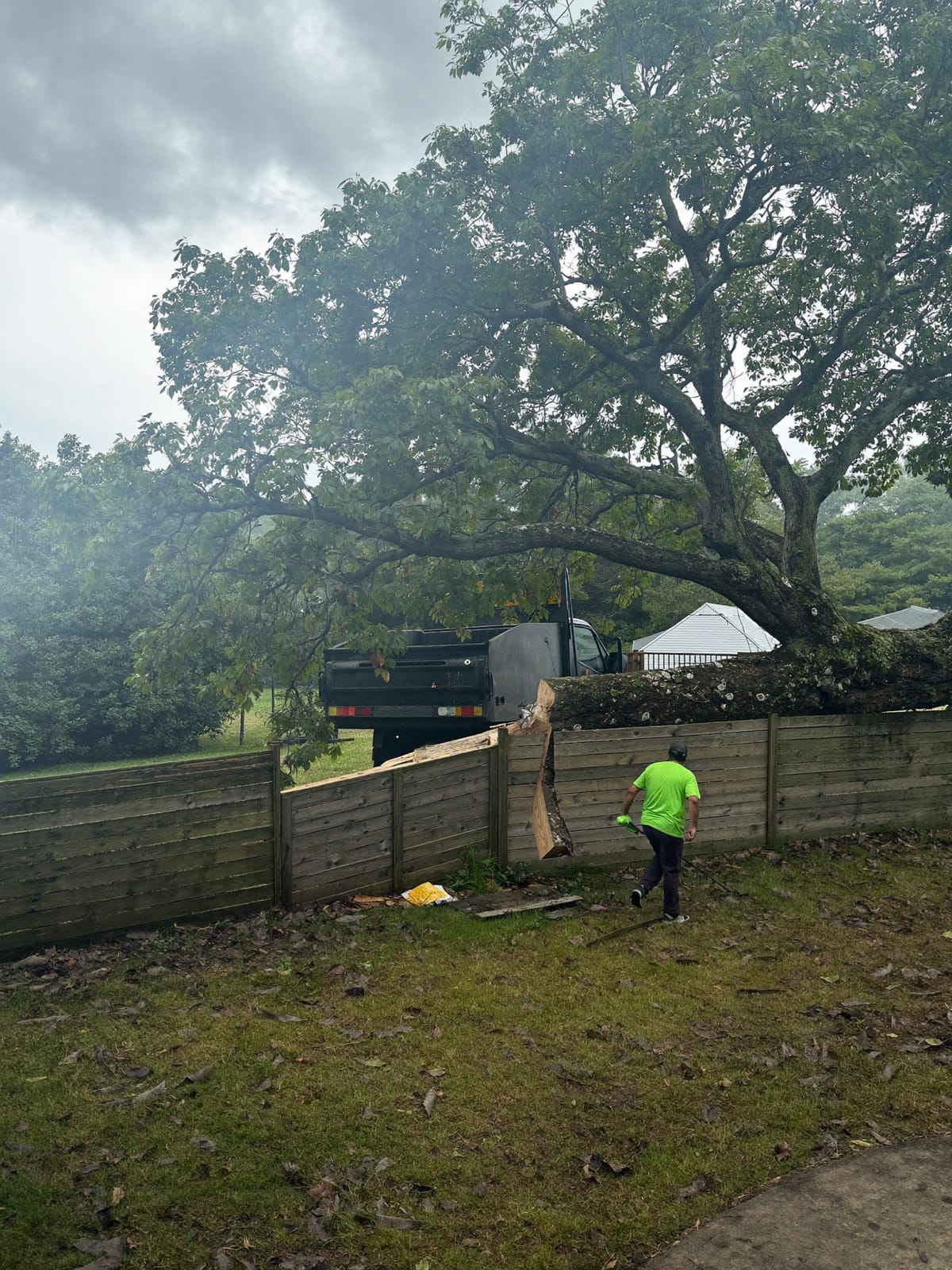 Storm debris removal job in Charlotte, NC