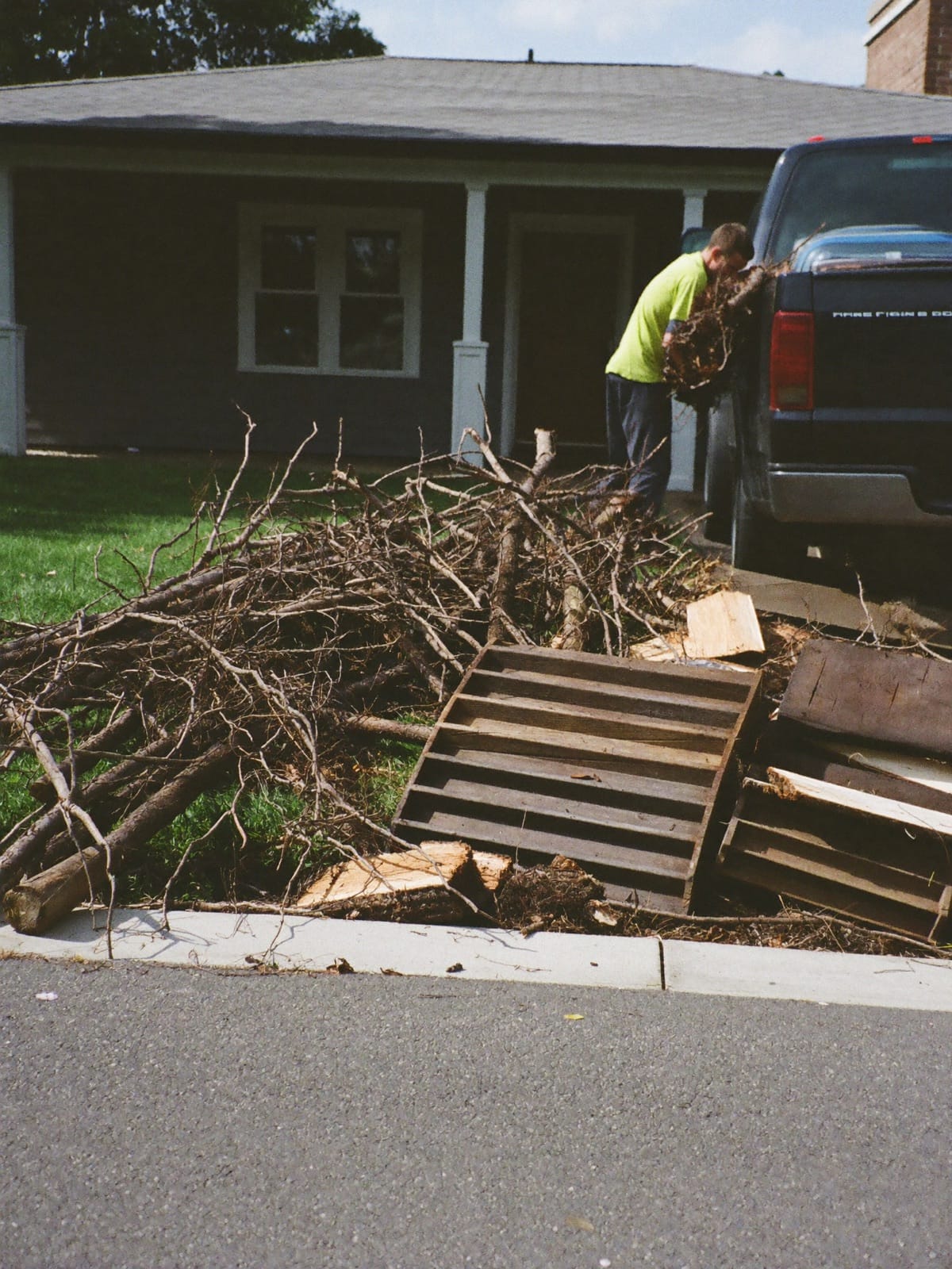Yard debris removal job in Charlotte, NC